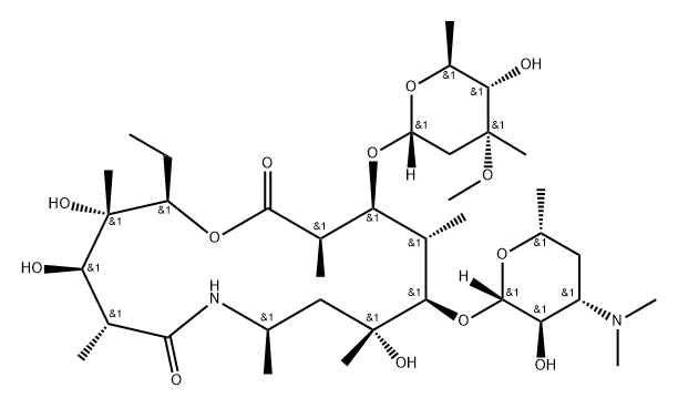 8a-Aza-8a-homoerythromycin A 구조식 이미지