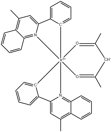 IR809, Bis(2-(3,5-dimethylphenyl)-4-methylquinoline-C2,N) (acetylacetonato)iridium(III) Structure