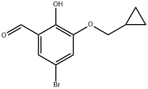 5-Bromo-3-(cyclopropylmethoxy)-2-hydroxybenzaldehyde Structure