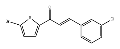 (E)-1-(5-bromothiophen-2-yl)-3-(3-chlorophenyl)prop-2-en-1-one Structure