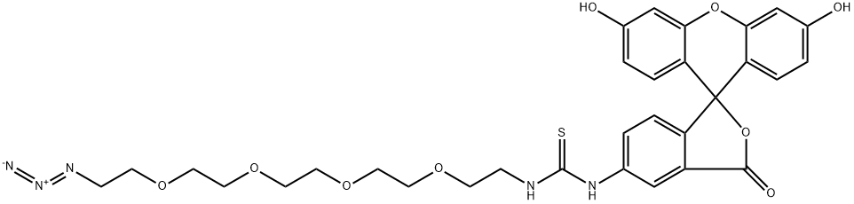 Fluorescein-PEG4-azide Structure