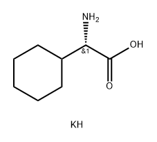 Cyclohexaneacetic acid, α-amino-, potassium salt (1:1), (αS)- Structure