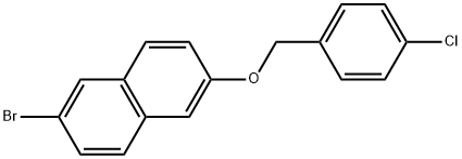 2-Bromo-6-[(4-chlorophenyl)methoxy]naphthalene Structure