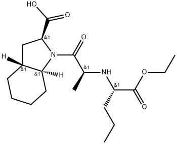 1H-Indole-2-carboxylic acid, 1-[2-[[1-(ethoxycarbonyl)butyl]amino]-1-oxopropyl]octahydro-, [2S-[1[R*(R*)],2α,3aα,7aβ]]- (9CI) 구조식 이미지