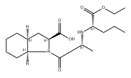 1H-Indole-2-carboxylic acid, 1-[2-[[1-(ethoxycarbonyl)butyl]amino]-1-oxopropyl]octahydro-, [2S-[1[S*(R*)],2α,3aβ,7aβ]]- (9CI) Structure