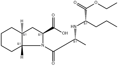 1H-Indole-2-carboxylic acid, 1-[2-[[1-(ethoxycarbonyl)butyl]amino]-1-oxopropyl]octahydro-, [2S-[1[S*(R*)],2α,3aβ,7aα]]- (9CI) Structure