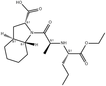 1H-Indole-2-carboxylic acid, 1-[2-[[1-(ethoxycarbonyl)butyl]amino]-1-oxopropyl]octahydro-, [2R-[1[S*(S*)],2α,3aα,7aβ]]- (9CI) Structure