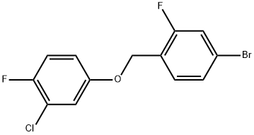 Benzene, 4-bromo-1-[(3-chloro-4-fluorophenoxy)methyl]-2-fluoro- Structure