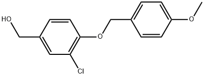 3-Chloro-4-[(4-methoxyphenyl)methoxy]benzenemethanol Structure