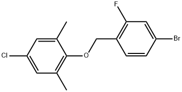 2-[(4-Bromo-2-fluorophenyl)methoxy]-5-chloro-1,3-dimethylbenzene 구조식 이미지