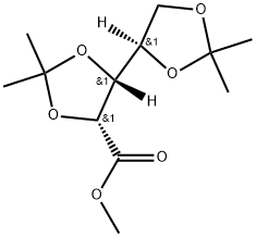 Methyl (2R,3R,4R)-2,3:4,5-di-O-isopropylidene-2,3,4,5-tetrahydroxy-pentanoate Structure