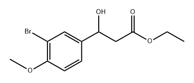 Ethyl 3-(3-bromo-4-methoxyphenyl)-3-hydroxypropanoate Structure