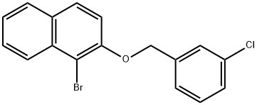 1-Bromo-2-[(3-chlorophenyl)methoxy]naphthalene Structure