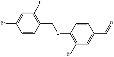 3-Bromo-4-[(4-bromo-2-fluorophenyl)methoxy]benzaldehyde Structure