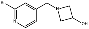 1-[(2-Bromo-4-pyridyl)methyl]-3-azetidinol Structure