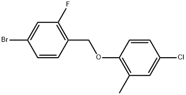 4-Bromo-1-[(4-chloro-2-methylphenoxy)methyl]-2-fluorobenzene Structure