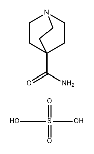 1-Azabicyclo[2.2.2]octane-4-carboxamide, sulfate (1:1) Structure