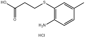 3-[(2-amino-5-methylphenyl)sulfanyl]propanoic acid hydrochloride Structure