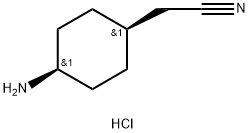 Cyclohexaneacetonitrile, 4-amino-, hydrochloride (1:1), cis- Structure