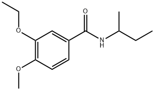 3-Ethoxy-4-methoxy-N-(1-methylpropyl)benzamide Structure