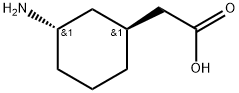 (1S,3S)-3-Aminocyclohexaneacetic acid Structure