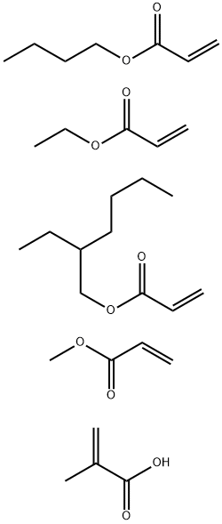 2-Propenoic acid, 2-methyl-, polymer with butyl 2-propenoate, 2-ethylhexyl 2-propenoate, ethyl 2-propenoate and methyl 2-propenoate Structure