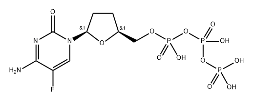 2',3'-디데옥시-5-플루오로시티딘5'-트리포스페이트 구조식 이미지