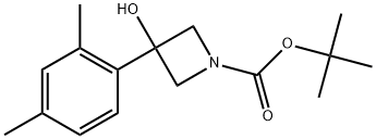 1,1-Dimethylethyl 3-(2,4-dimethylphenyl)-3-hydroxy-1-azetidinecarboxylate Structure