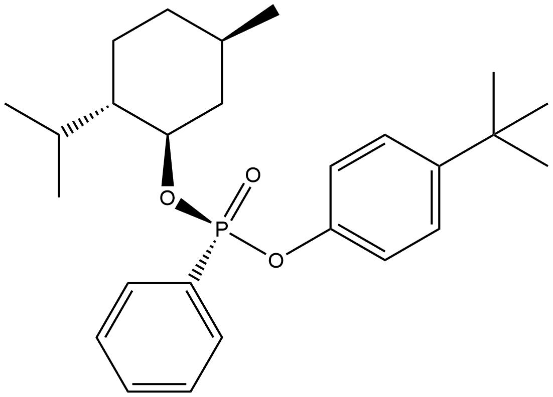 (Rp)-(-)-MenthylO-4-tert-butylphenyl phenylphosphonate Structure