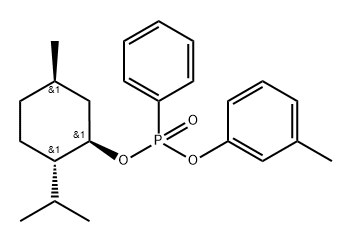 (Rp)-(-)-MenthylO-m-tolylphenylphosphonate Structure