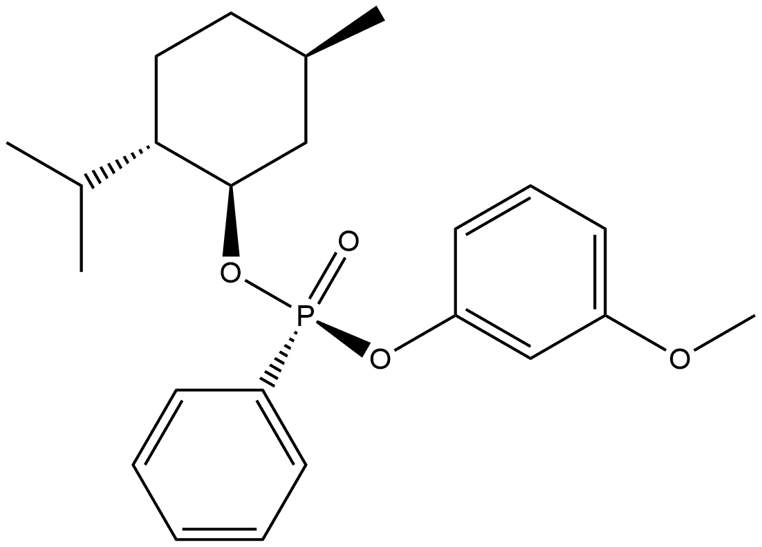 (Rp)-(-)-MenthylO-3-methoxyphenyl phenylphosphonate Structure