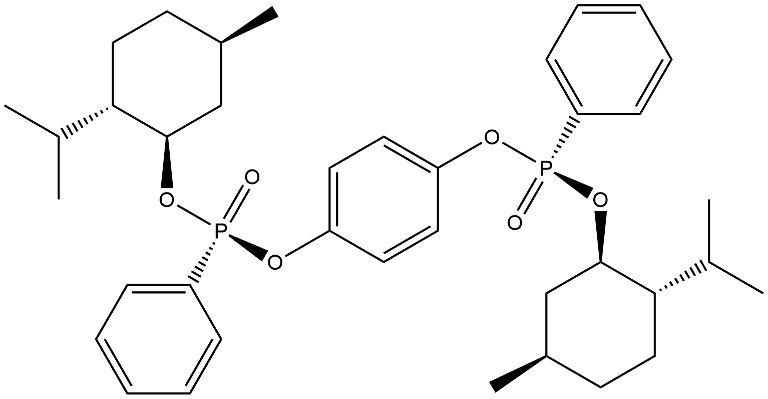 (Rp)-Di-(-)-menthylO-diphenyl 1,4-pheny lenediphospho-nate Structure