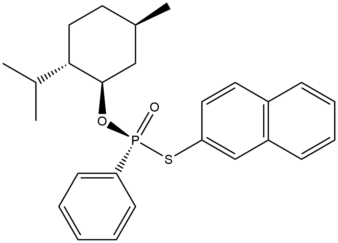 (Rp)-(-)-MenthylS-naphthalen-6-yl phenyl phosphonothioate Structure