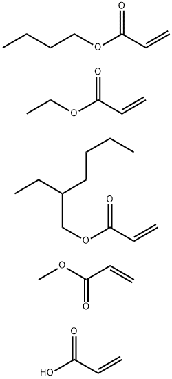 2-프로펜산,부틸2-프로페노에이트,2-에틸헥실2-프로페노에이트,에틸2-프로페노에이트및메틸2-프로페노에이트와중합체 구조식 이미지