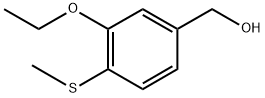 (3-ethoxy-4-(methylthio)phenyl)methanol Structure