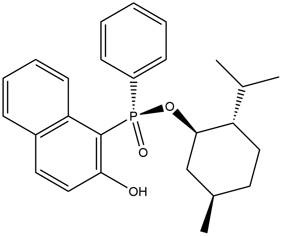 (Sp)-(-)-Menthyl phenyl(2-hydroxynaph thalen-1-yl)-1-phosphinate Structure