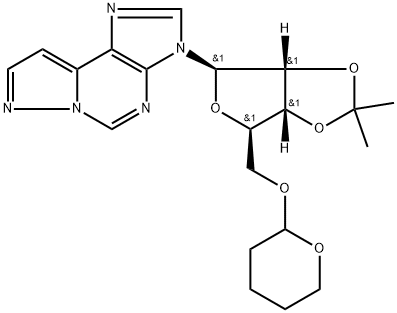 3H-Pyrazolo[5,1-1]purine,3-[2,3-O(1-methylethylidene)-5-O- Structure