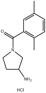 (3-Aminopyrrolidin-1-yl)(2,5-dimethylphenyl)methanone hydrochloride Structure