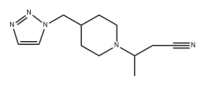 3-{4-[(1H-1,2,3-triazol-1-yl)methyl]piperidin-1-yl}bu
tanenitrile Structure