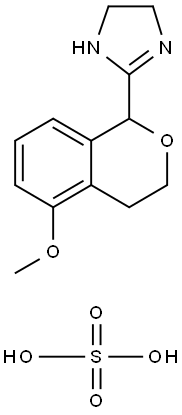 1H-Imidazole, 2-(3,4-dihydro-5-methoxy-1H-2-benzopyran-1-yl)-4,5-dihydro-, sulfate (1:1) Structure