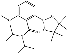 Benzamide, 2-methoxy-N,N-bis(1-methylethyl)-6-(4,4,5,5-tetramethyl-1,3,2-dioxaborolan-2-yl)- Structure