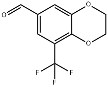 8-(Trifluoromethyl)-2,3-dihydro-1,4-benzodioxine-6-carbaldehyde Structure