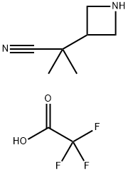 2-(AZETIDIN-3-YL)-2-METHYLPROPANENITRILE TFA Structure