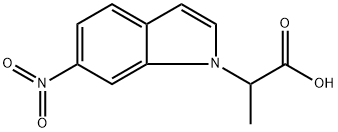 1H-Indole-1-acetic acid, α-methyl-6-nitro- Structure