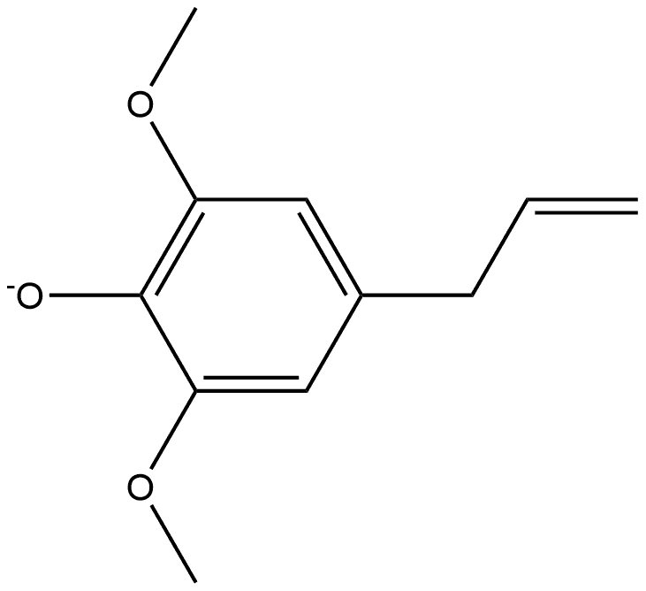 Phenol, 2,6-dimethoxy-4-(2-propen-1-yl)-, ion(1-) Structure