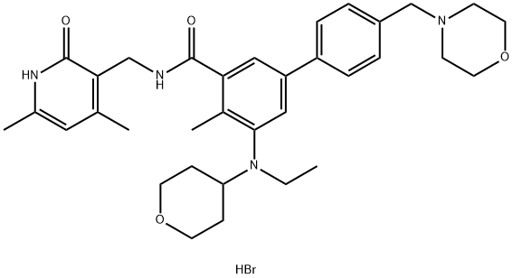 Tazemetostat hydrobromide (JAN/USAN) 구조식 이미지