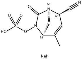 Sulfuric acid, mono[(1R,2S,5R)-2-cyano-4-methyl-7-oxo-1,6-diazabicyclo[3.2.1]oct-3-en-6-yl] ester, sodium salt (1:1) Structure