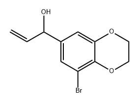 1,4-Benzodioxin-6-methanol, 8-bromo-α-ethenyl-2,3-dihydro- Structure