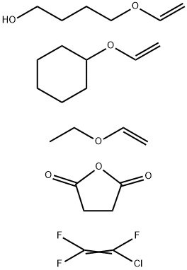 2,5-Furandione, dihydro-, polymer with chlorotrifluoroethene, 4-(ethenyloxy)-1-butanol, (ethenyloxy)cyclohexane and ethoxyethene Structure