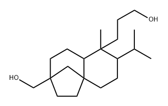 4a,7-Methano-4aH-benzocycloheptene-1-propanol, 1,2,3,4,5,6,7,8,9,9aα-decahydro-7α-(hydroxymethyl)-2β-isopropyl-1β-methyl-, (-)- (8CI) Structure